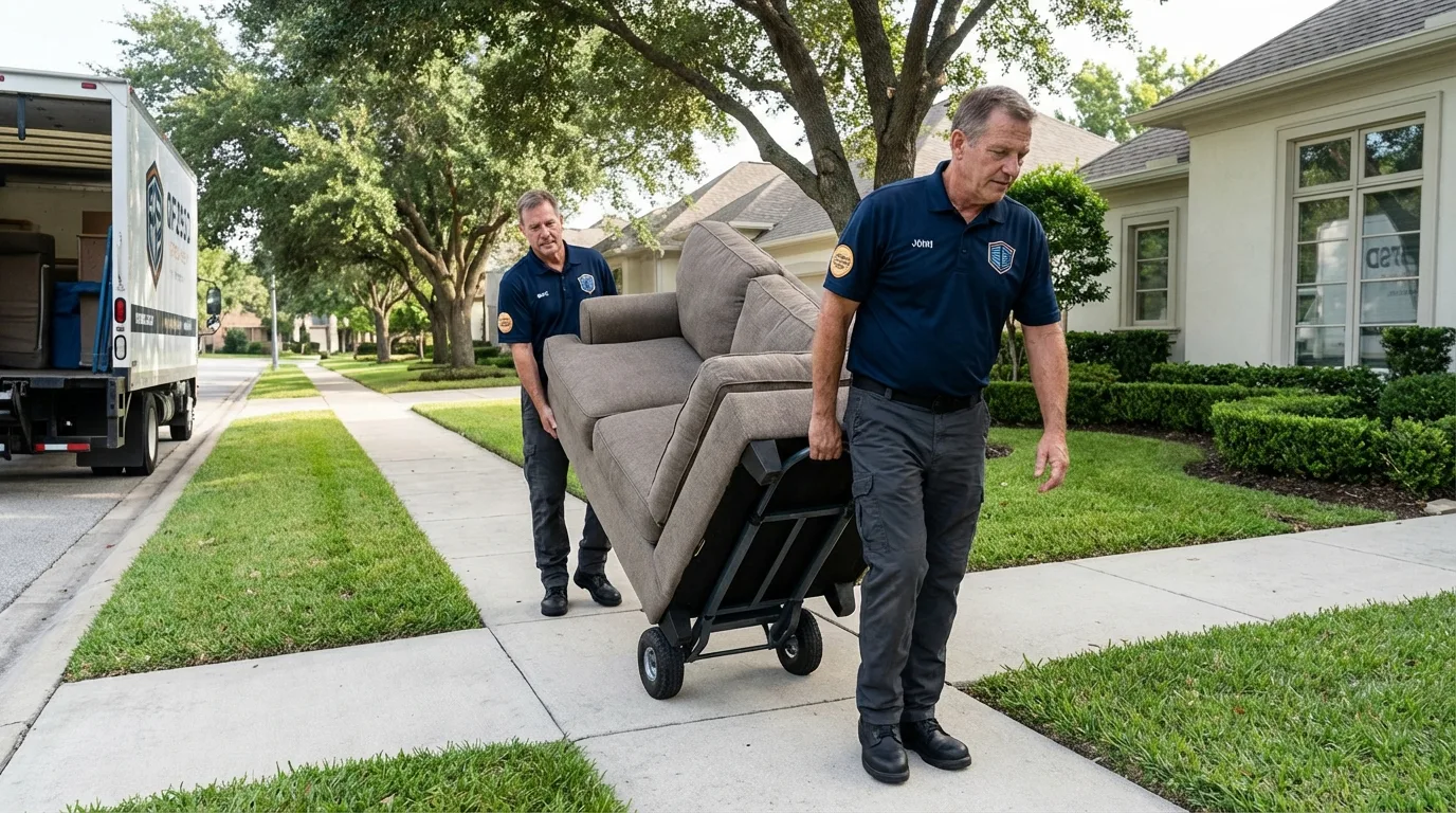 Local residential moving crew loading furniture in Fort Lauderdale, FL